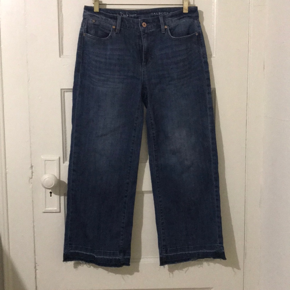 NWOT Talbots Cropped Wide Leg Deck Pant Size 2